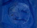 Modrý Pierot/The Blue Pierot (©Peter Gasparik) 1996,oil on canvas, 40x40